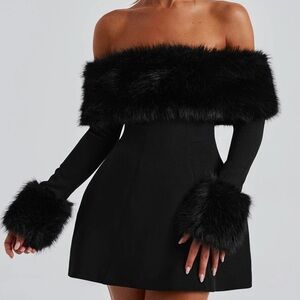Babyboo Faux Fur Lined Mini Dress